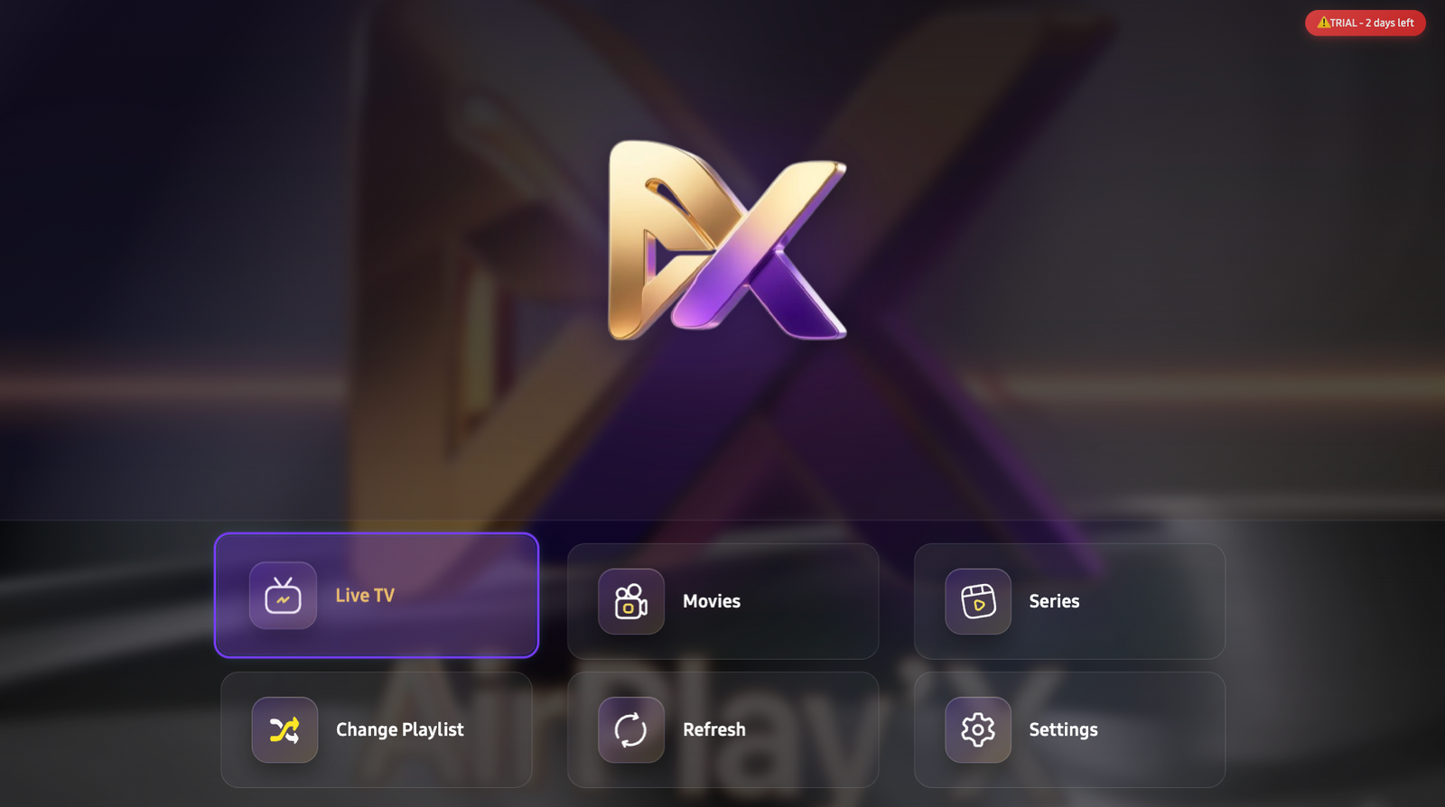 AirPlayX Home Screen